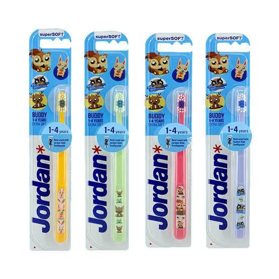 JORDAN SIKAT GIGI Kids Buddy Toothbrush 1-4 Years Super Soft / Sikat Gigi Anak Usia 1-4 Tahun