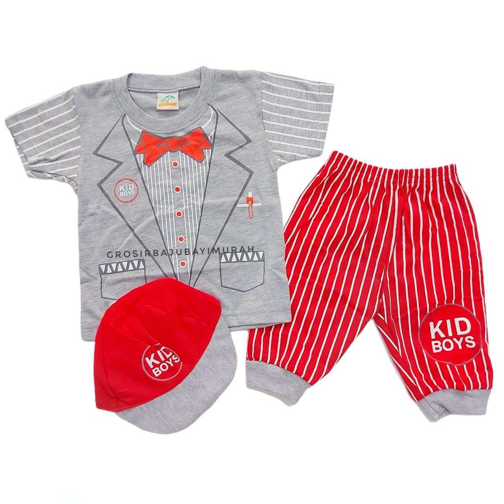 baju anak setelan 1th COCONUT + TOPI