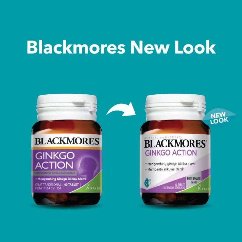 Blackmores Ginkgo Recall isi 30 / Action Isi 40 Tablets - BPOM Kalbe