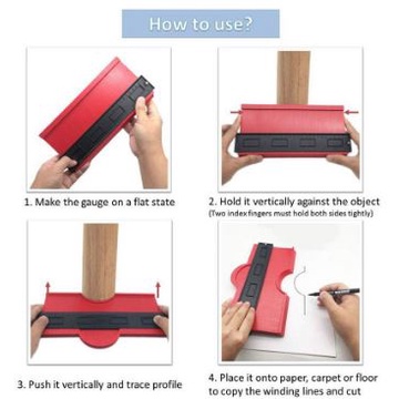 BESAR Profile Copy Gauge 12cm dan 25cm - Duplicator Tool 10 inch - Alat Copy Jiplak Contour-Gauge