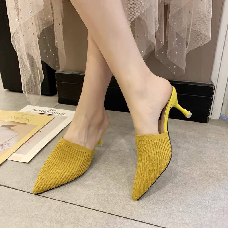 0067 High Heels Import Sandals Hak Rajut Sendal Pesta Wanita