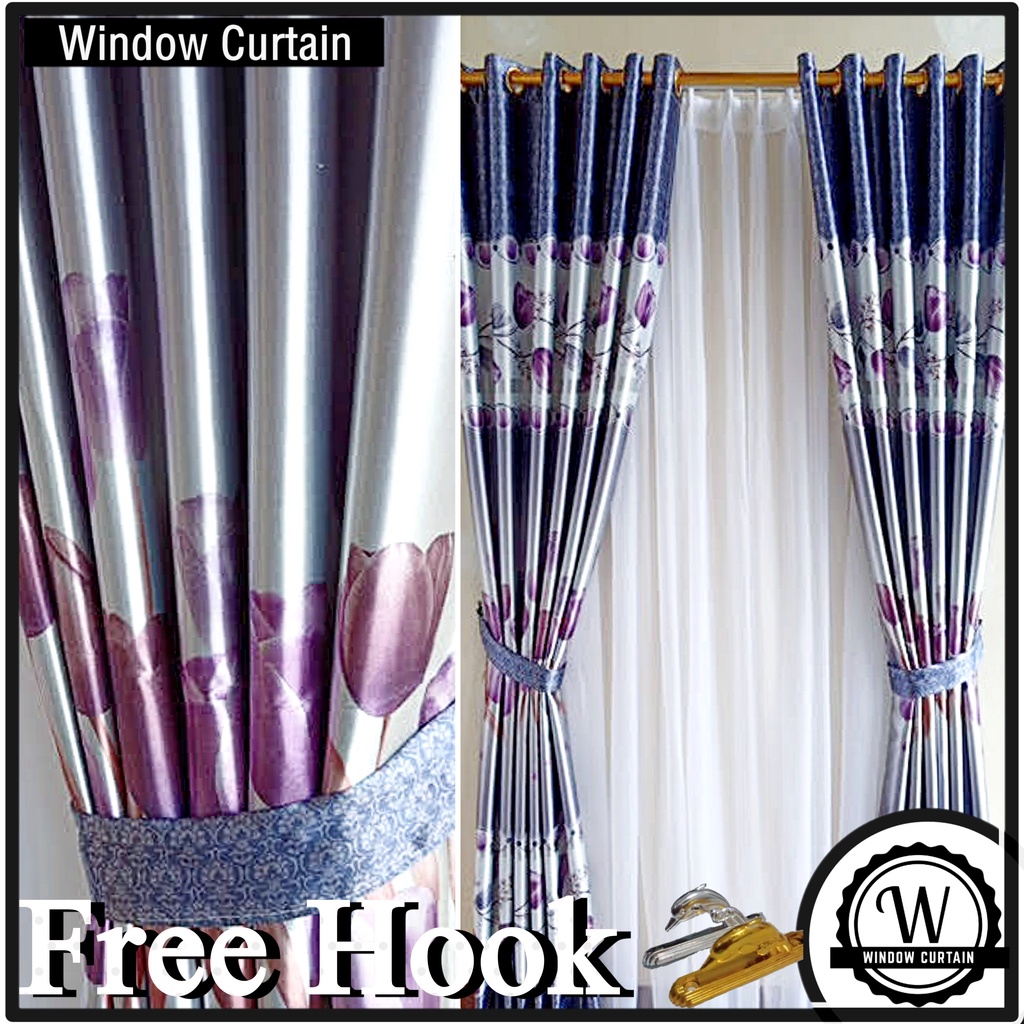 Gorden Blackout Import Printing Motif Tulip Abu Model Smokering T230