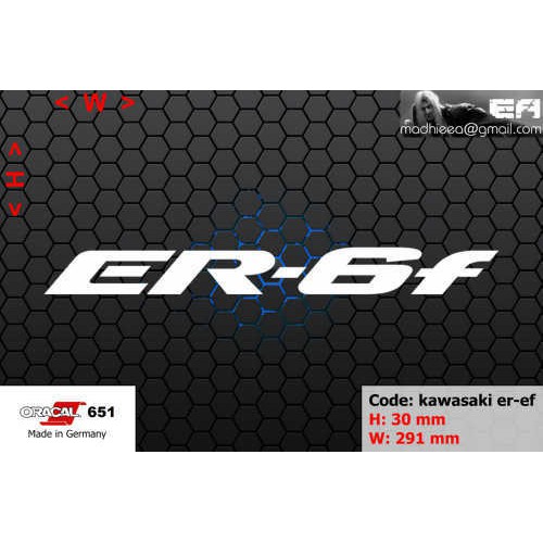 ea cutting sticker / decal    Code: kawasaki er-6f    ( sponsor logo )