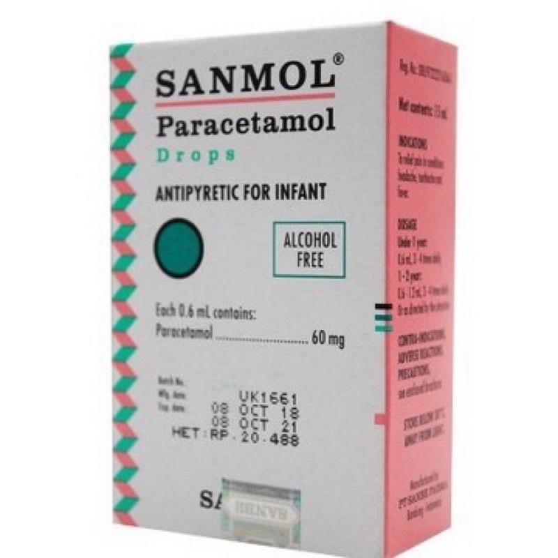 Sanmol paracetamol drop sirup 15ml penurun panas