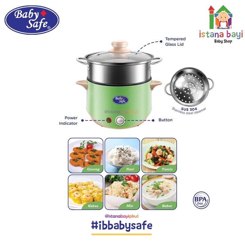 Baby Safe Multi Cooker LB011 - Perlengkapn MPasi anak