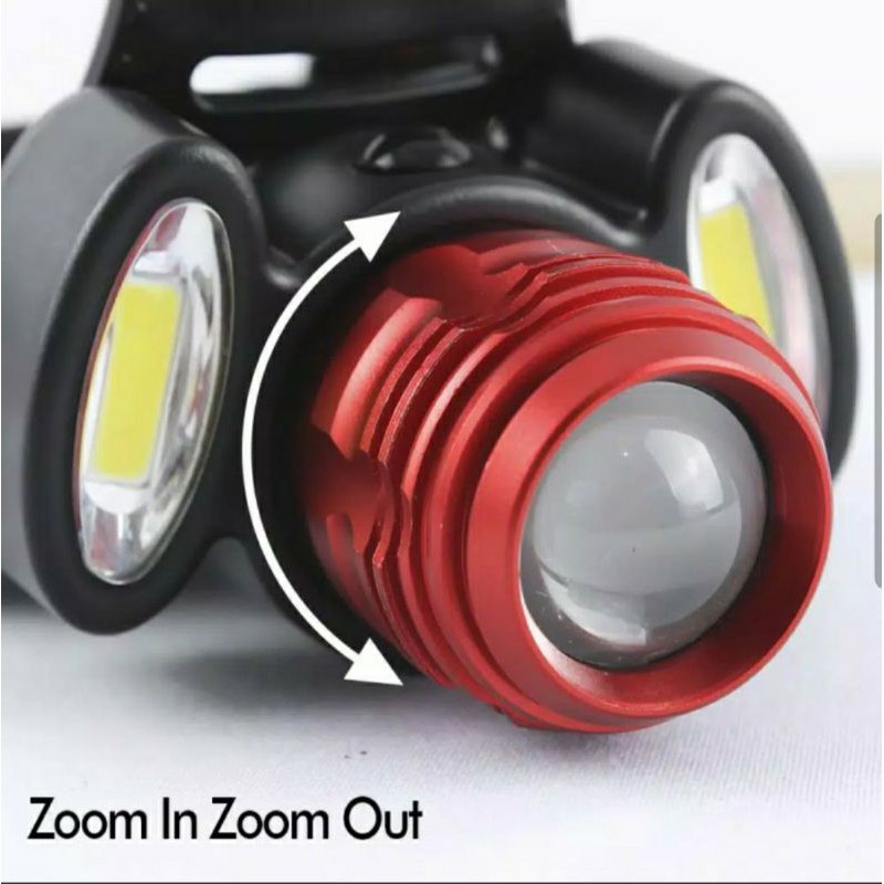 Senter Kepala Led Zoom T6 860A Rechargeable / Headlamp Led Zoom // Senter Kepala Super Terang