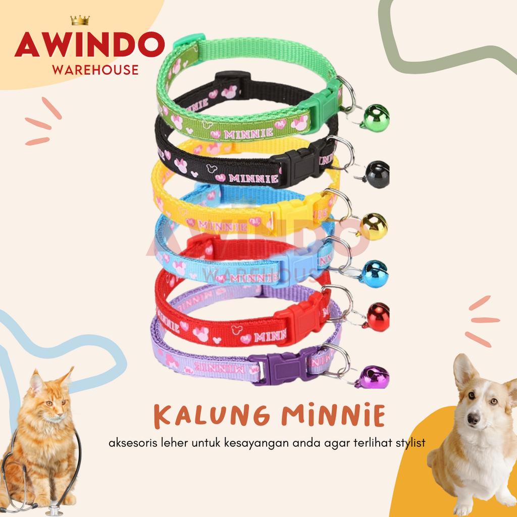 MINNIE - Kalung Lonceng Pita Leher Kucing Anjing Cat Collar