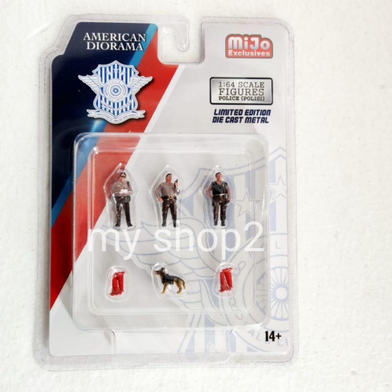 Figure American diorama Skala 1:64  Bahan diecast Polisi Indonesia.