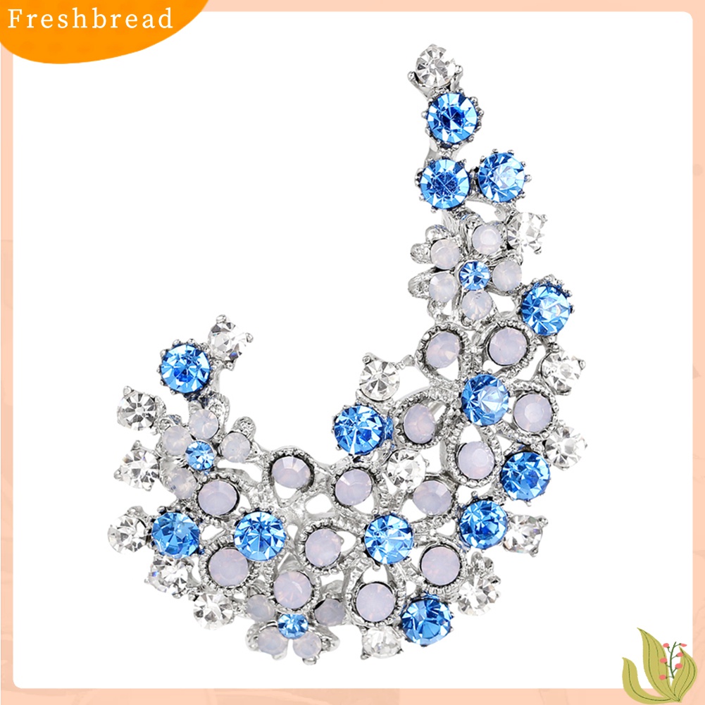 [ TERLARIS]Elegant Jewelry Flower Shiny Rhinestone Women's Scarf Brooch Pin Accessory Gift