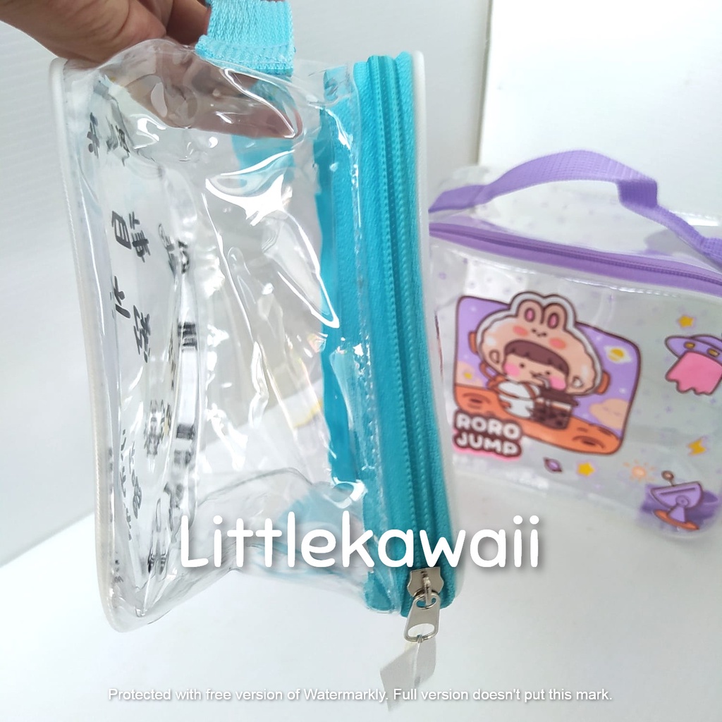 LK/Tas Pouch Mika Boba Girl Make Up Kosmetik Serbaguna Persegi Wanita Remaja