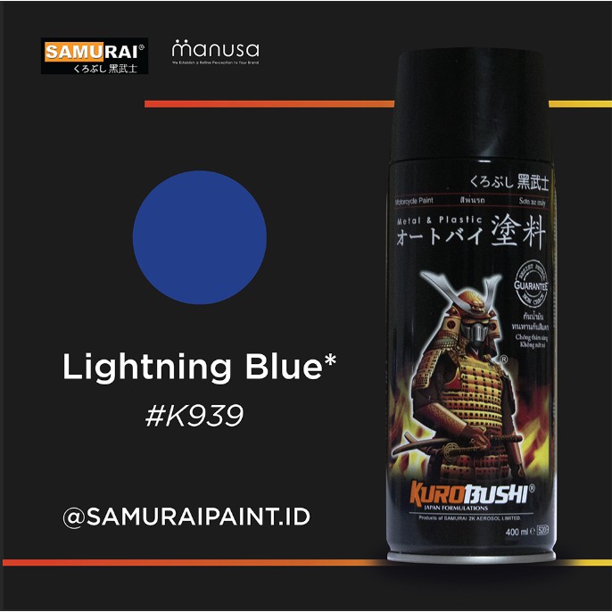 Samurai Paint Lightning Blue Kawasaki #K939 Cat Aerosol Kualitas Kompresor