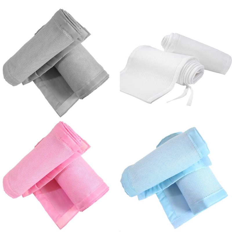 breathable mesh cot bumper