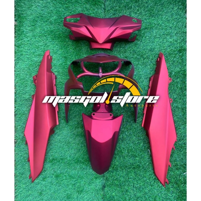 Cover Body Full Halus Beat Fi 2013 - 2014 Merah Doff Hitam Doff stater kasar