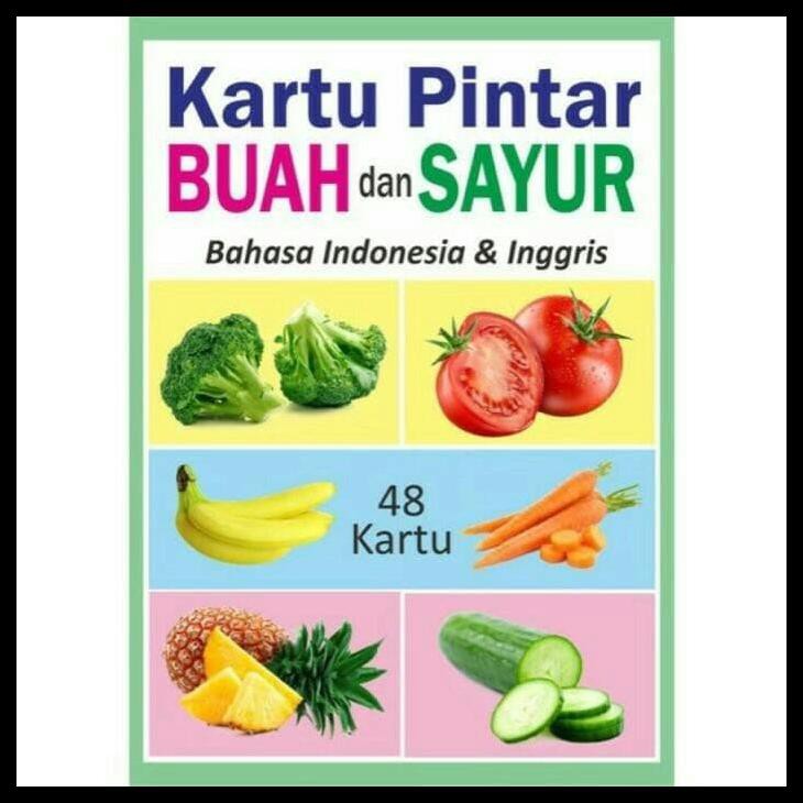 FLASHCARD / FLASH CARD / KARTU PINTAR BUAH DAN SAYUR