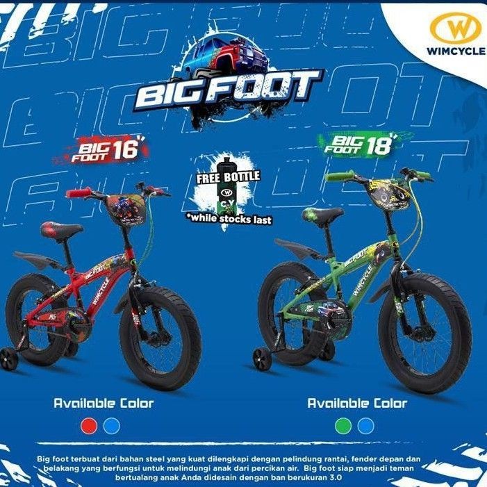 Sepeda Anak BMX Wim Cycle Bigfoot 16inch
