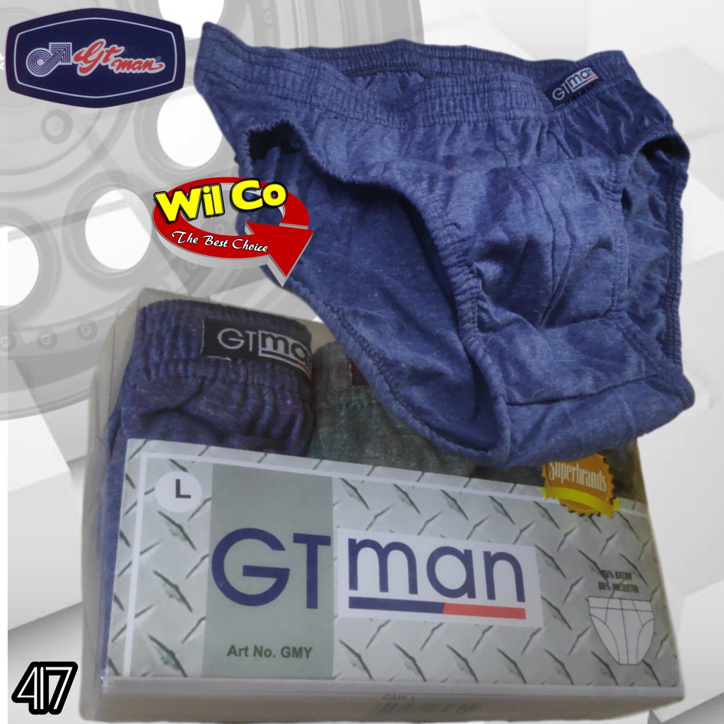 K417 - [Harga Per 1 Potong] CELANA DALAM PRIA BRIEFT [SEGITIGA] GT MAN GMX SIZE S - XL