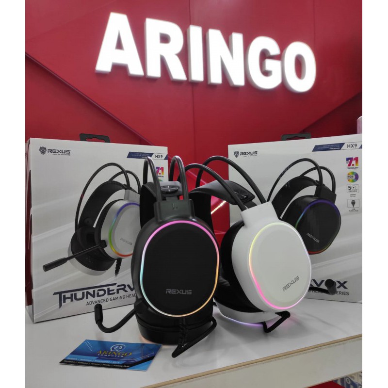 Headset Rexus GAMING THVX HX9 BLACK RGB USB V7.1