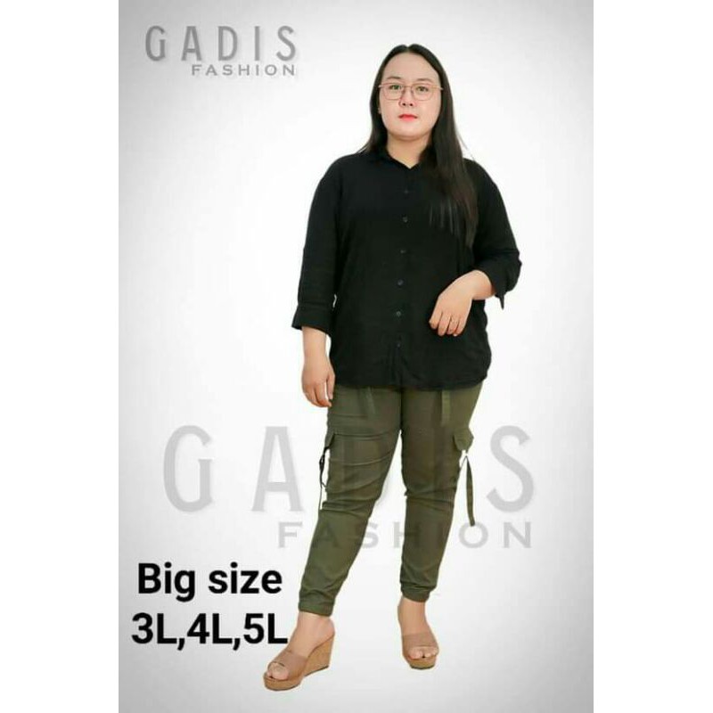 celana wanita jumbo joger cargo/celana joger big size