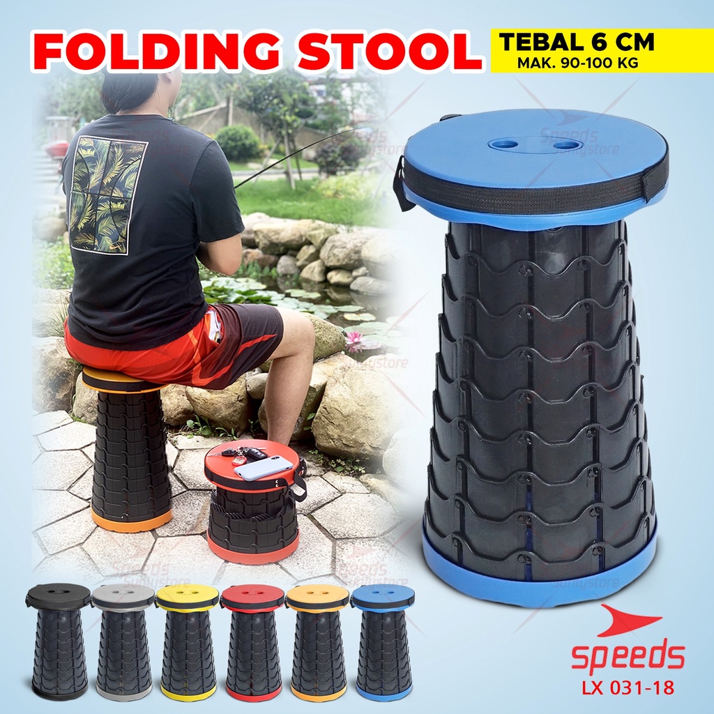 speeds kursi lipat bulat kursi lipat camping kursi lipat outdoor portable bentuk bundar kursi gunung