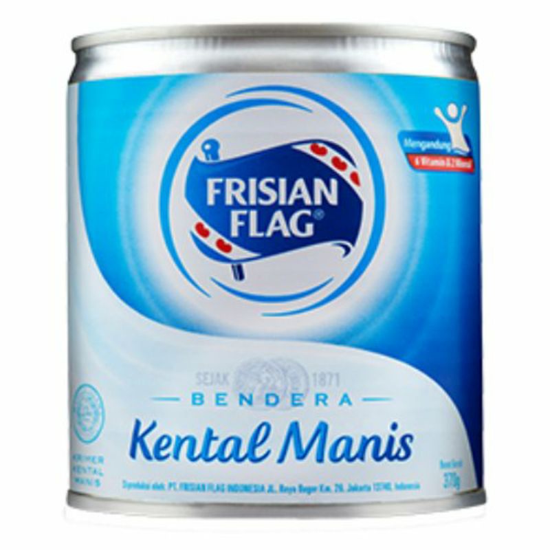 

Susu bendera kental manis putih kaleng 370g