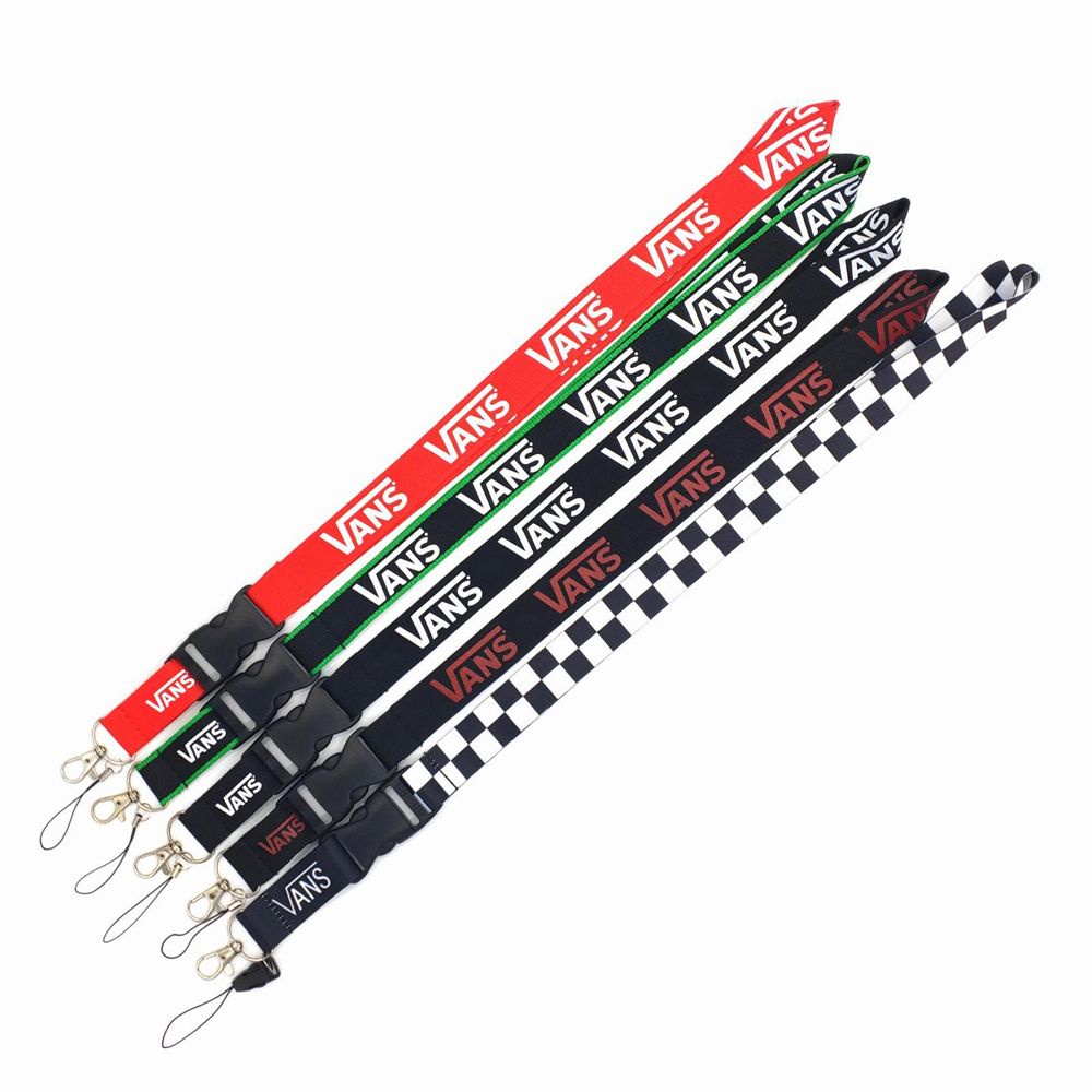 LANFY Durable Vans Pattern Phone Accessories Neck Straps Fashon Brand Lanyard Anti-lost 2 in 1 for keys Whistle Phone Lanyard Strap Phone Badge Camera Mobile Phone Hang Rope