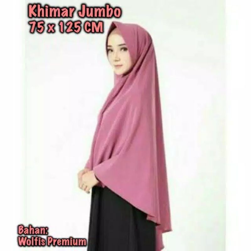 Medan Termurah Khimar Jilbab hijab Jumbo Wolfis