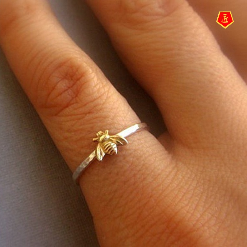 [Ready Stock]Little Bee Ring 925 Silver Cute Personality