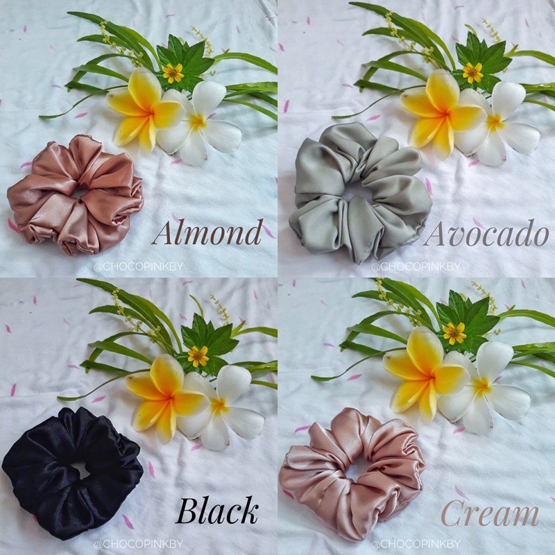 

Scrunchies Satin Colors Size Large by CHOCOPINKBY