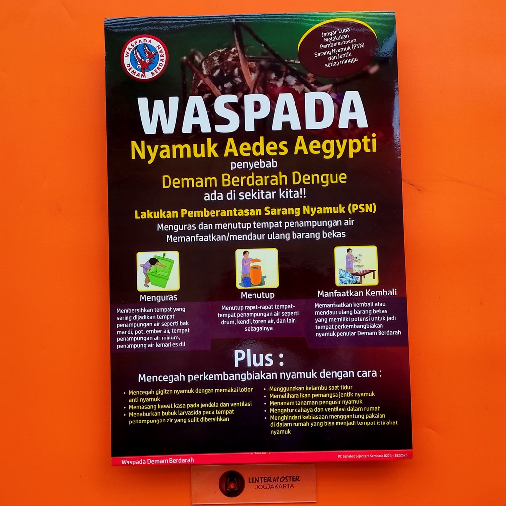 Poster Model Stiker Waspada Demam Berdarah Poster Dbd Shopee Indonesia