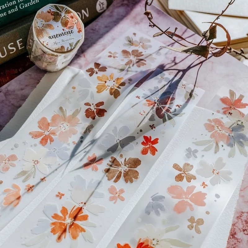 

Sample Anemone PET tape by Meow Illustration 0,5m
