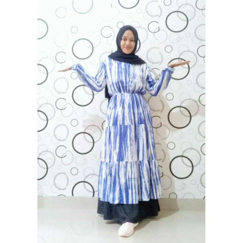 Long tunik shibori
