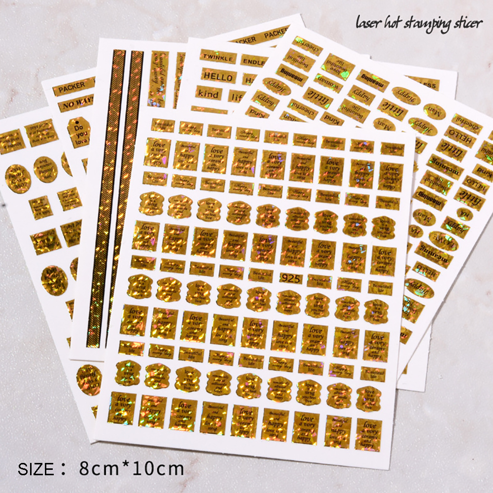 Mxbeauty Stiker Kuku 3d Diy Dengan Glitter Untuk Nail Art