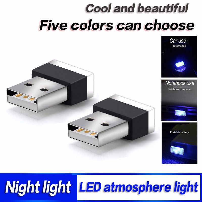 USB LED mini Atmosphere Light Car Interior Lighting Accessory Universal