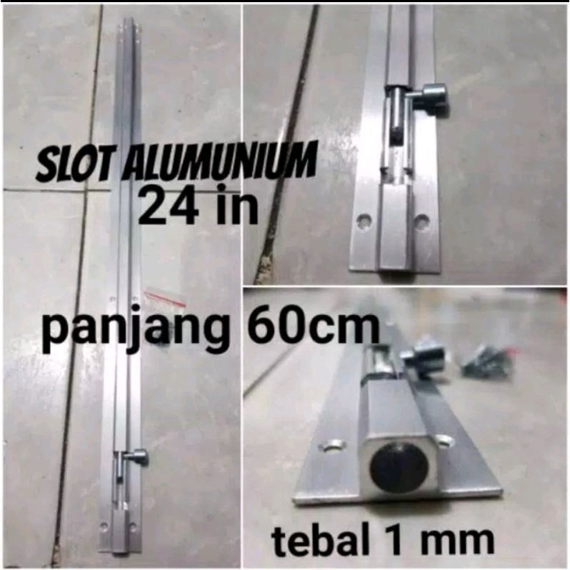 Grendel Pintu Aluminium 60 Cm / Grendel Kupu Tarung Panjang