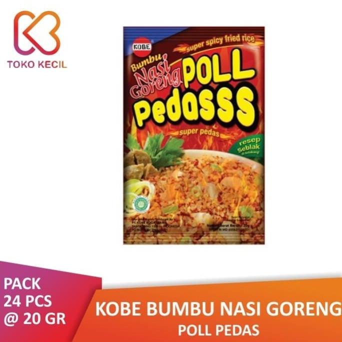 

><><><] PACK Kobe Bumbu Nasi Goreng Poll Pedas (24 x 20 gr) | Naspol Pedas