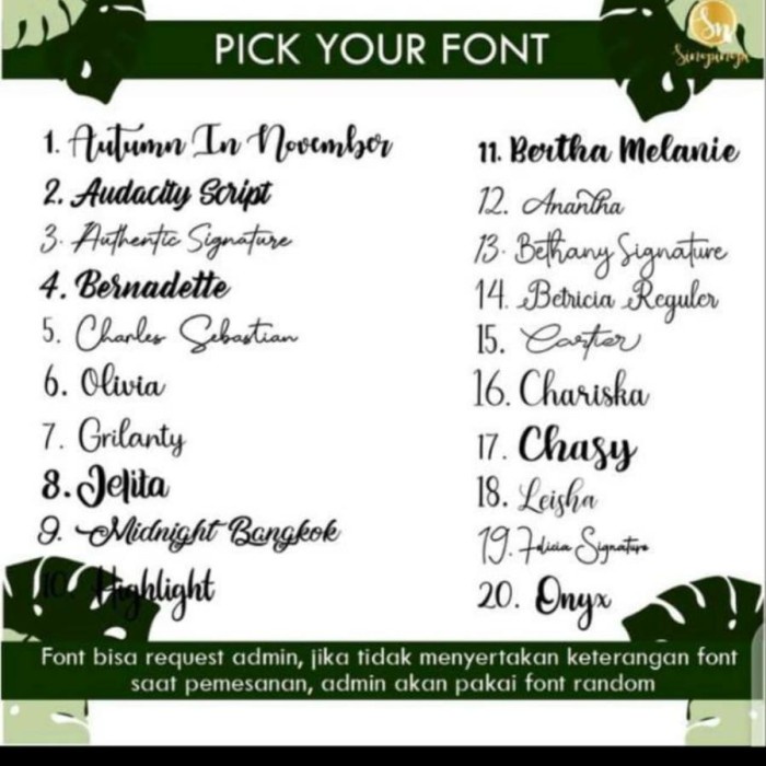 

Promo Bulan Ini 2 Nama Laser Cutting Text Laser Name Murah