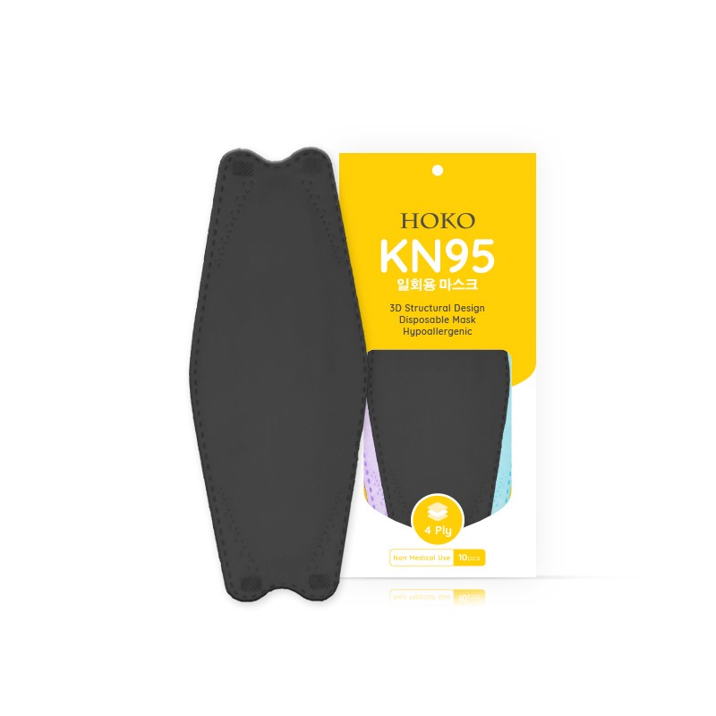 MIISOO N95 KN95 Hitam Korea KF94 Masker Kesehatan masker evo 4ply