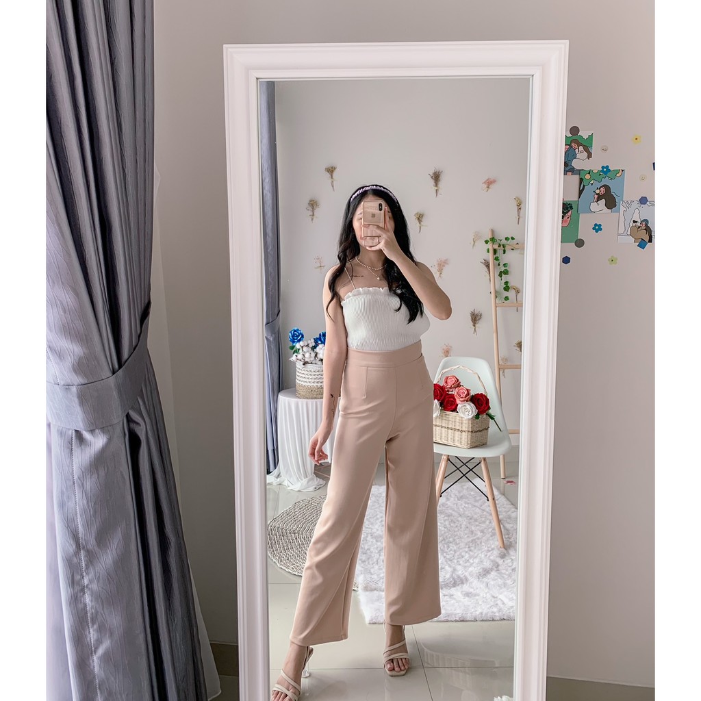 Sweet Berry - Petite Kulot / Celana Kulot Panjang Bahan Scuba-4