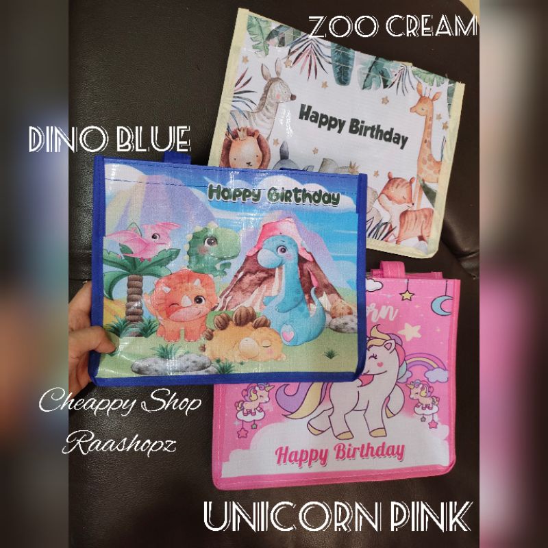 Goodie Bag Souvenir Ulang Tahun Tas Souvenir Ultah Tas Dino Tas Unicorn Tas Jungle Goodie Bag Ultah 
