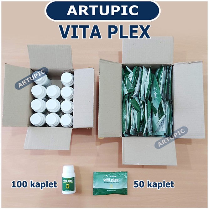 Vita Plex BOTOL isi 100 Kaplet vitamin B kompleks Vitaplex unggas daya tahan tubuh ayam