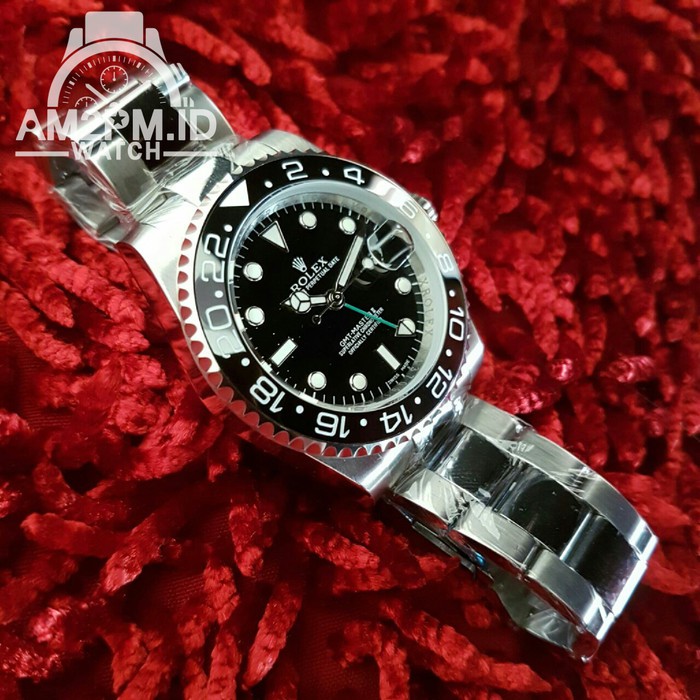 Suplier Jam Tangan Rolex GMT MASTER II Black Silver`