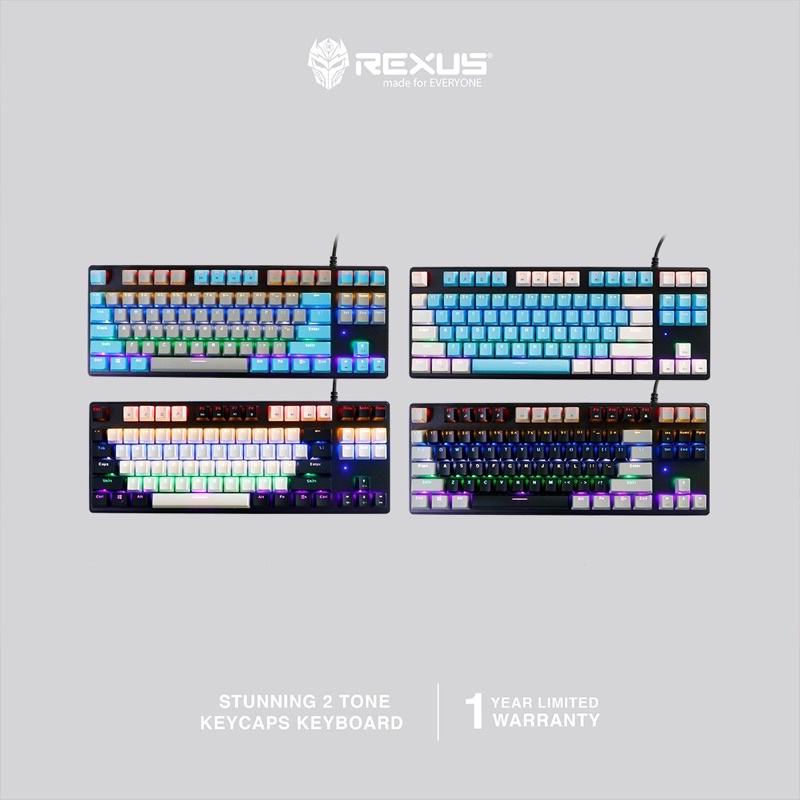 Rexus Keyboard Gaming MX5.2 Two Keytone Colour