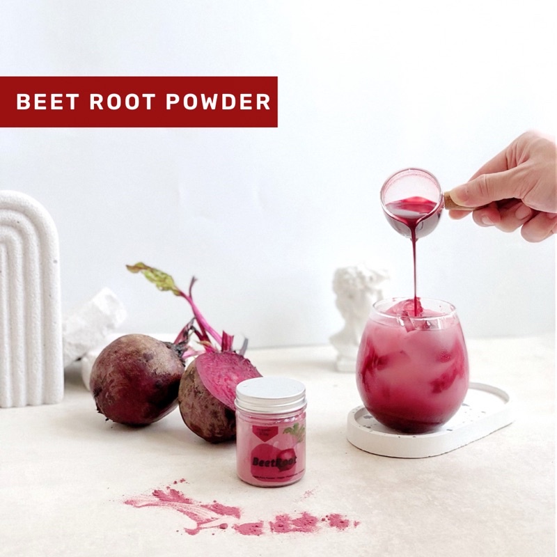 Organic&amp;Joy• Pure Beet Root Powder| Red Velvet (murni, tanpa gula,tanpa creamer,bubuk bit murni,MPASI)