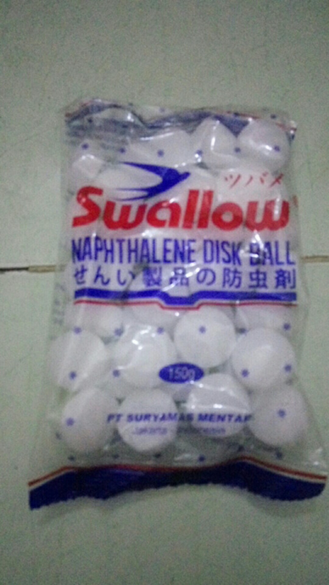 Kamper Pengharum Swallow 150 Gram / Swallow Napthalene Ball 150 Gram