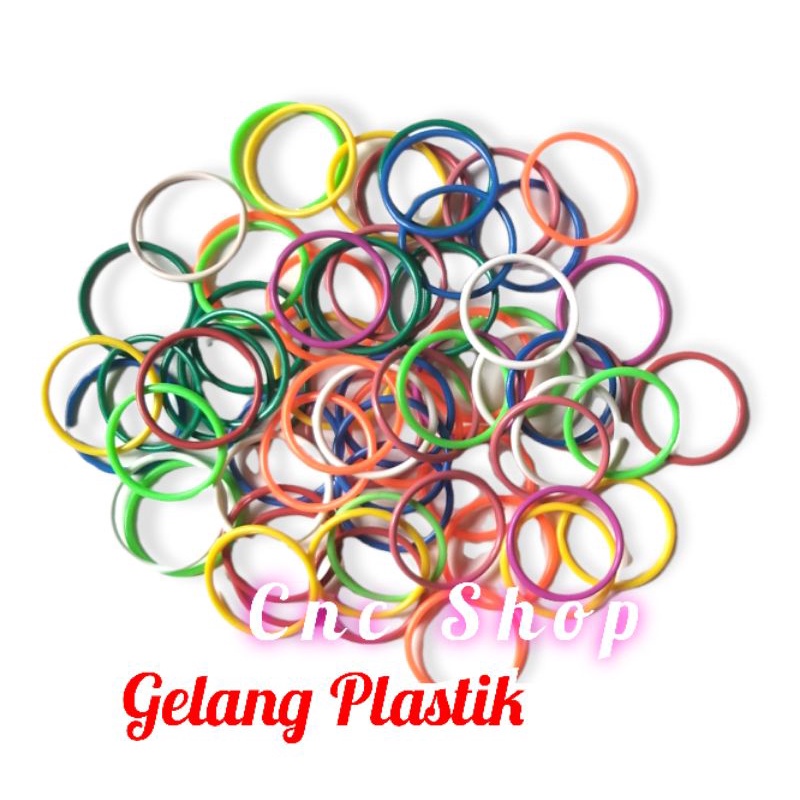 Mainan Anak isi 10 / 24pcs Gelang Plastik Warna Warni Murah