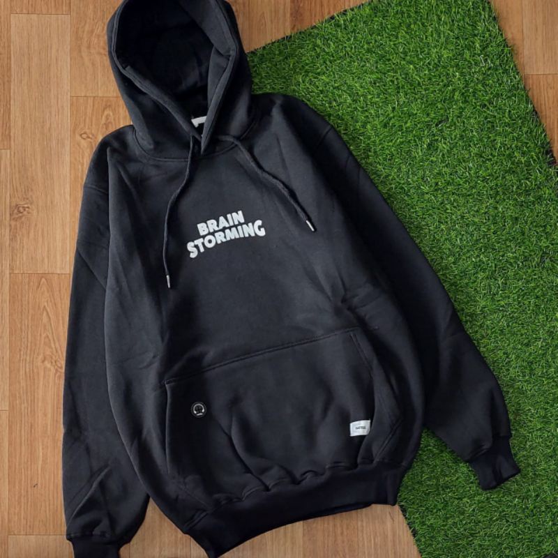 HOODIE HITAM RATTLE - BRAIN STORMING