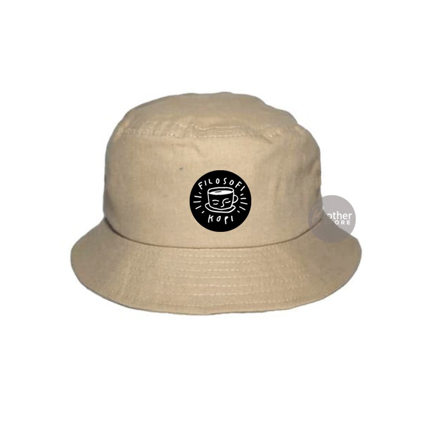 Topi Bucket  Filosofi Kopi Circel  White -  Premium