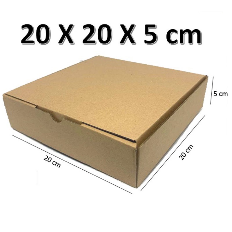 

Kardus Die Cut Polos Coklat Ukuran 20x20x5 Dus Kemasan Packing Kardus Pizza Ukuran Medium