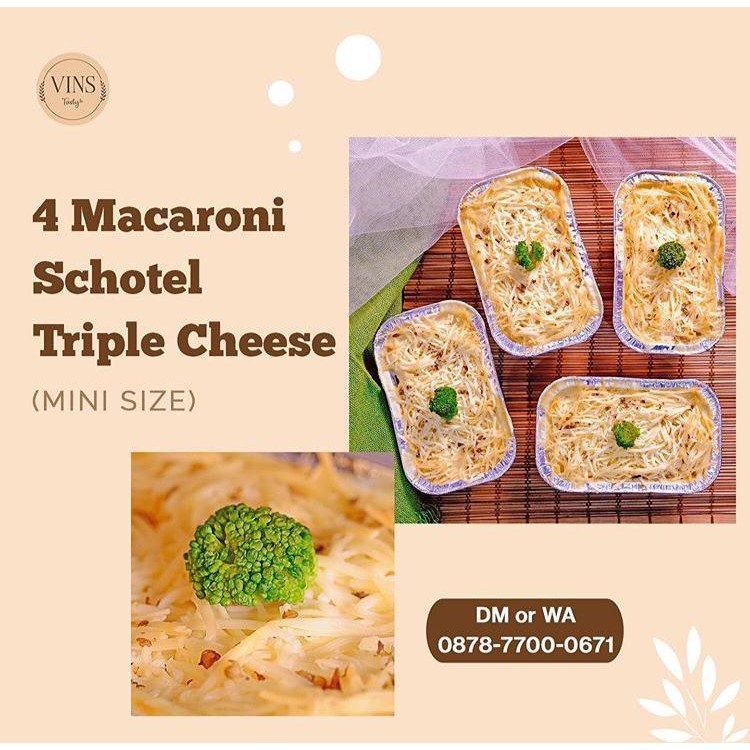 

Macaroni Schotel Triple Cheese Mini(4pcs)
