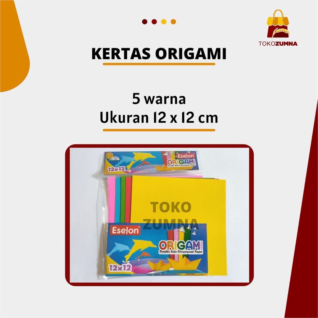 

Kertas Origami 2 sisi 12x12 / Origami Paper 16x16 Polos / Kertas Lipat Dua Sisi Warna Polos